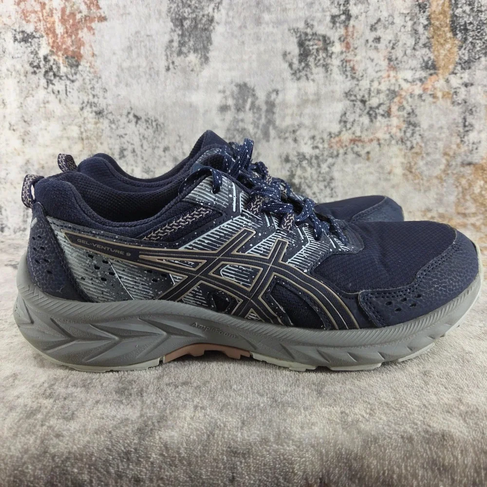 ASICS GEL VENTURE 9 Womens 9 Blue Trail Running Shoes 1012B313 Hiking Outdoor